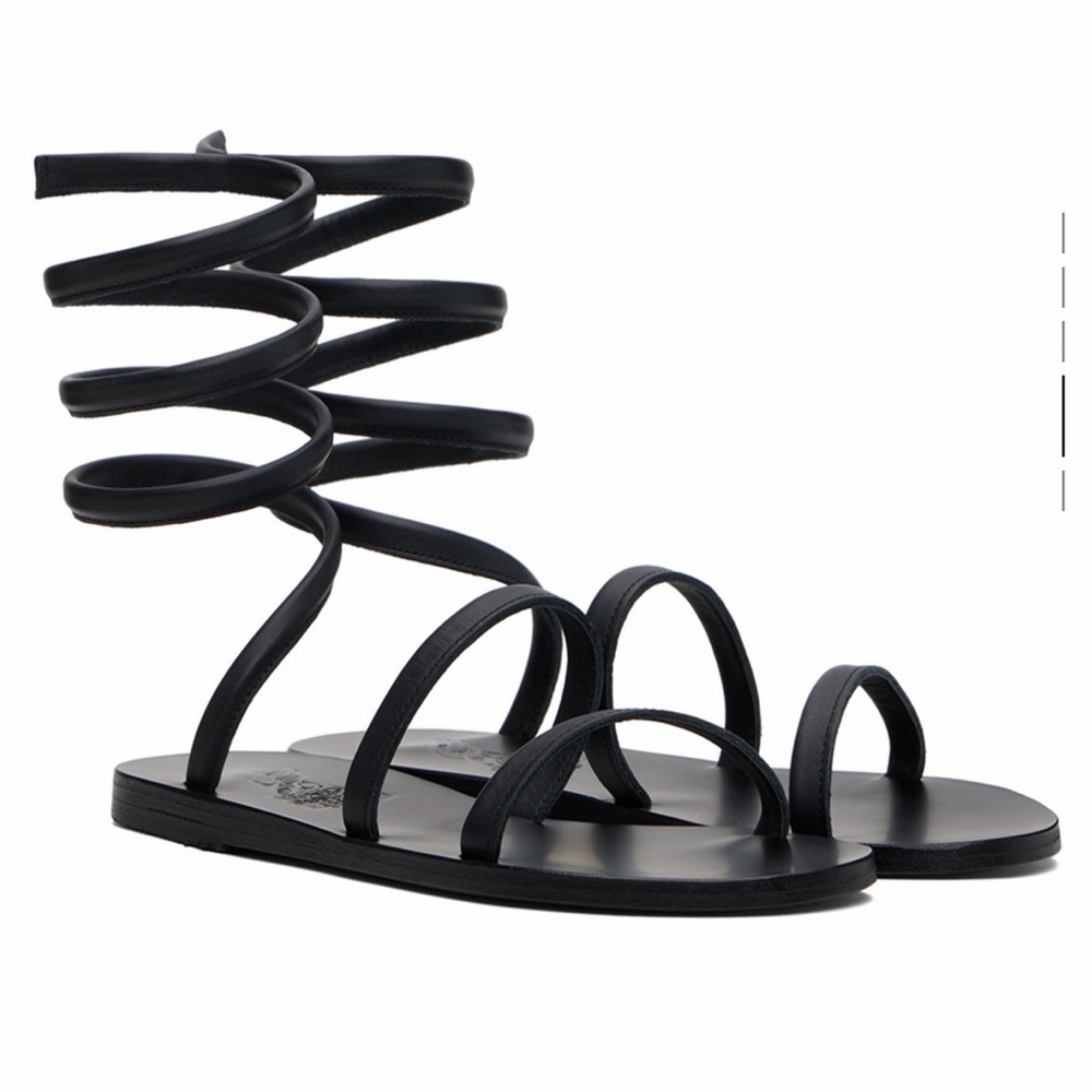 Black Ancient Greek Gladiator Sandals